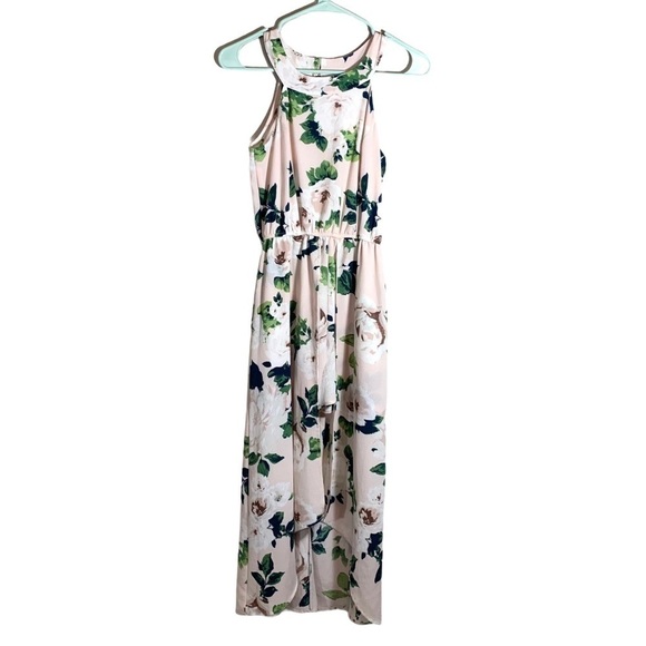 Francesca’s Trixxi Blush Floral Maxi Romper Size Small - Picture 1 of 15